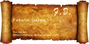 Fekete Dalma névjegykártya