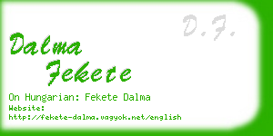 dalma fekete business card